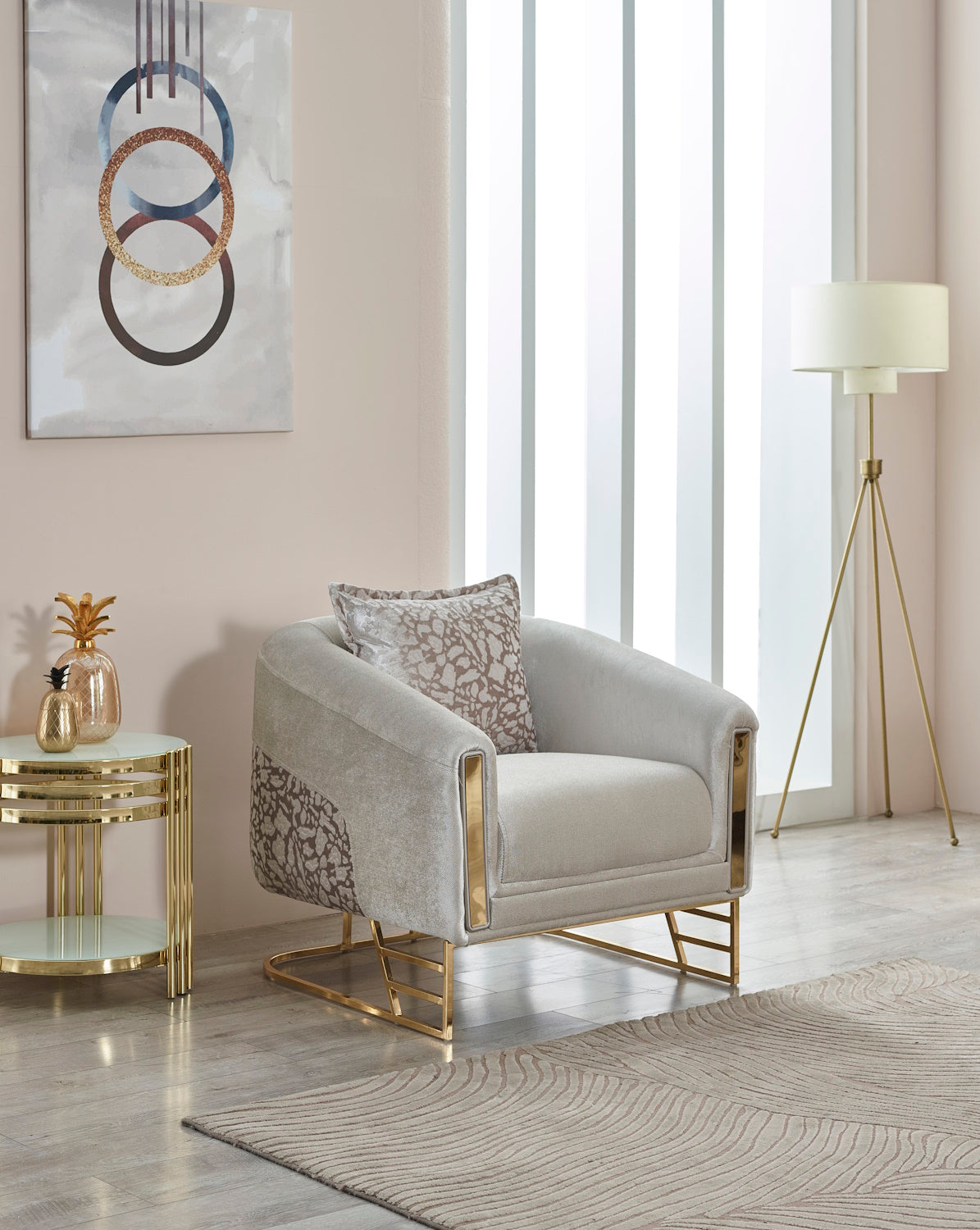 Romans Stationary Livingroom (2 Sofa & 2 Chair) Brick