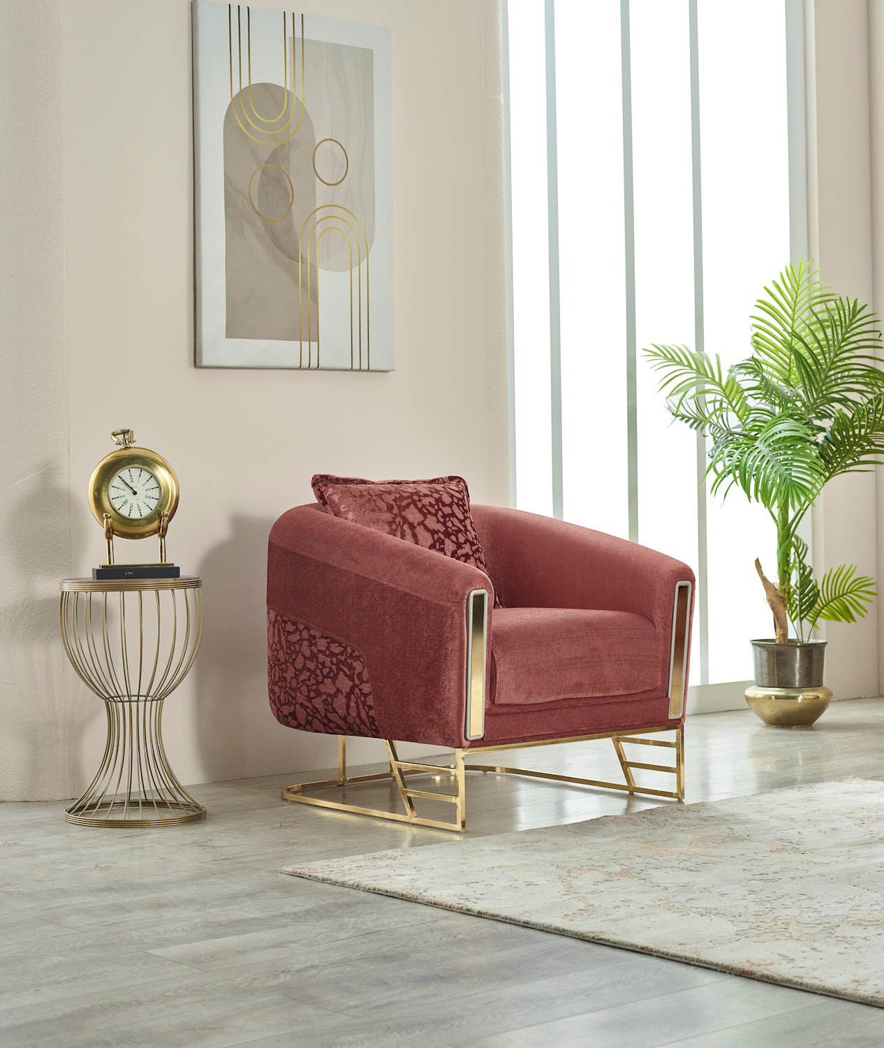 Romans Stationary Livingroom (2 Sofa & 2 Chair) Brick