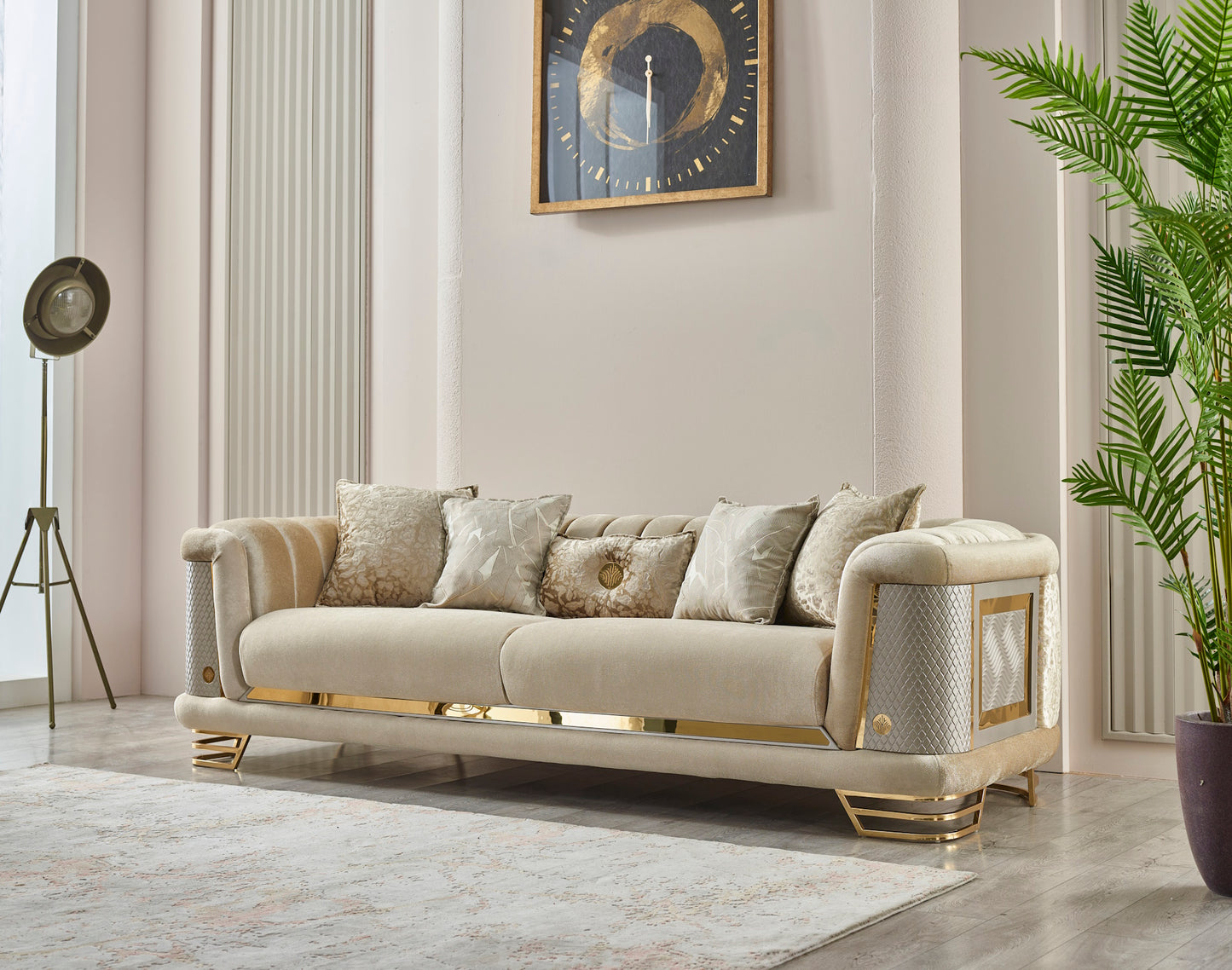 Romans Stationary Livingroom (2 Sofa & 2 Chair) Brick