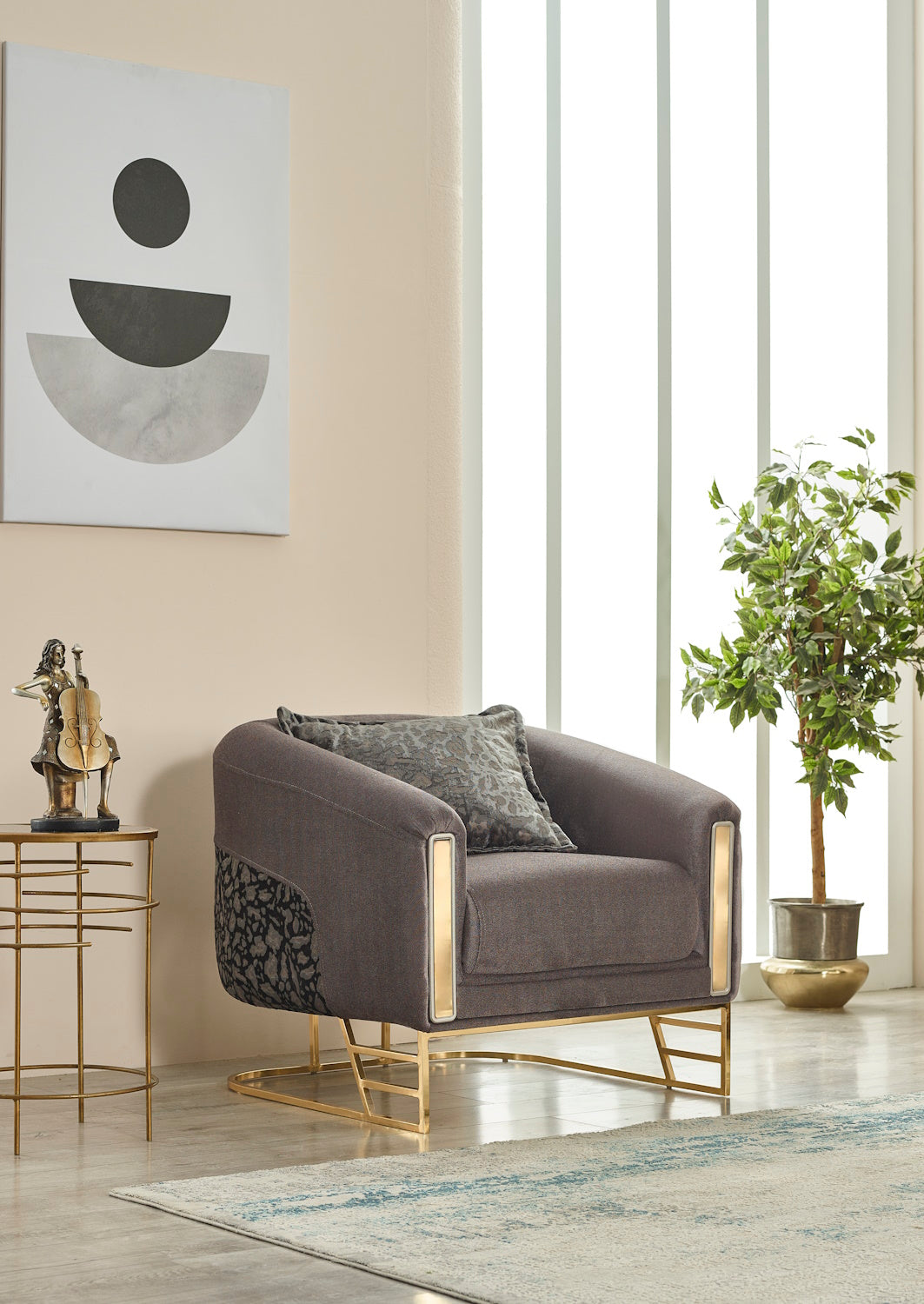 Romans Stationary Livingroom (2 Sofa & 2 Chair) Brick