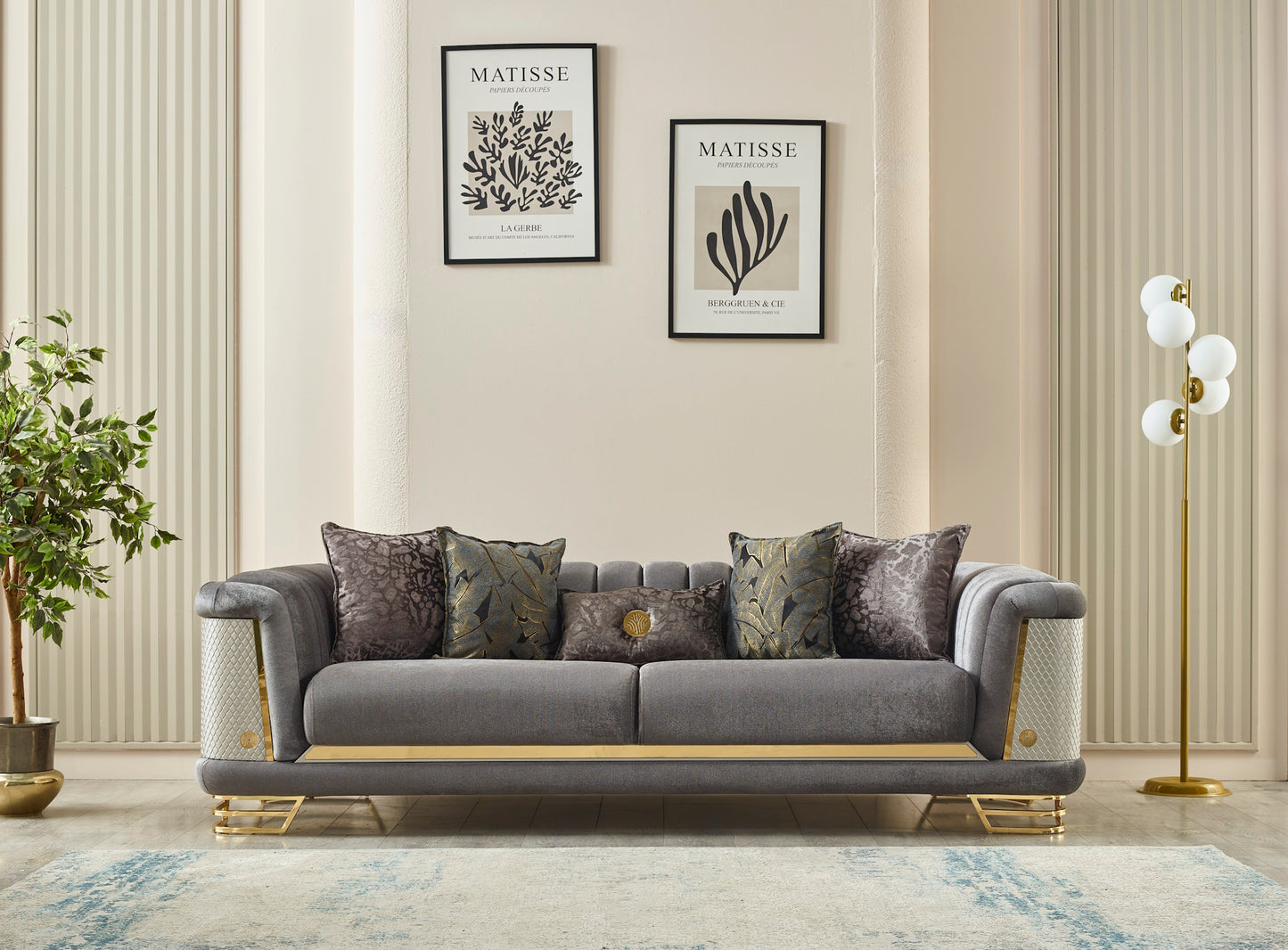 Romans Stationary Livingroom (2 Sofa & 2 Chair) Brick