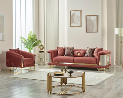 Romans Stationary Livingroom (2 Sofa & 2 Chair) Brick
